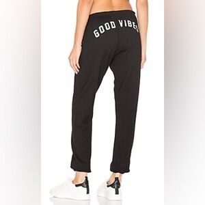 Spiritual Gangster Good Vibes Arch Sweatpants in Vintage Black